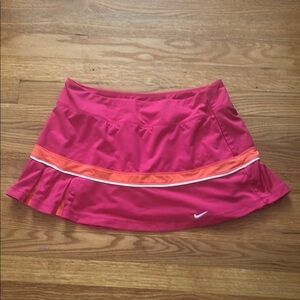 Nike Pink and Orange Tennis Skirt
